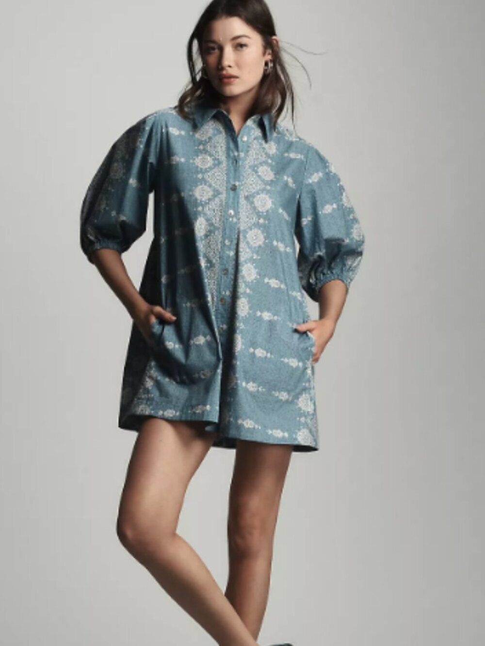 Hope for Flowers Tracy Reese Mini Shirt Dress XS Sustainable Chic - Picture 2 of 10
